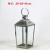 Lampião de Vento Estilo Europeu Suporte de Vela de Aço Inoxidável Lanterna de Vidro Dourada Lâmpada à Prova de Vento Lâmpada de Manteiga para Exterior Ornamento de Decoração
