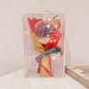 Regalo de Navidad ramo de bola de onda estrellada caja portátil de PVC flor eterna Día de San Valentín Ramo de regalo creativo