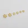Latão Folheado a Ouro 14K Cor Cobre Conserva Cor Flor Bandeja Espaçador Contas Espaçadoras Artesanal DIY Pulseira Colar Espaçadores de Contas Acessórios Atacado