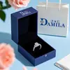 Anillo de Plata de Ley S925 Tk Popular con Forma de Huevo y Cuatro Garras de Moissanita para Mujer, Anillo Exquisito y Lujoso de Gama Alta para Ventas Transfronterizas