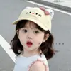 Gorra de Béisbol Amarilla Crema con Orejas de Gato~Gorra de Béisbol Kt Cat para Niñas Primavera y Otoño Sombrero de Sol con Protección Solar para Niños Verano