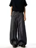 Pantalones Grises Scimitar American Silhouette para Hombre Verano Delgados Sueltos Diseño Limpio Pierna Ancha Casual Largos