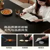 Mesa y Sillas de Comedor Usadas de Madera de Fresno y Losa de Roca Set Retro para Apartamento Pequeño Mesa de Comedor Patas de Elefante Mesa y Sillas de Comedor de Losa de Roca