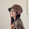 Sombrero de Cubo Sencillo y Elegante, Estilo Coreano Casual Versátil de Tela para Mujer, Otoño e Invierno, Sombrero de Viaje Adelgazante, Sombrero de Pescador
