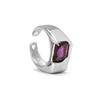 Anillo vintage de acero de titanio circonita que no se desvanece anillo de nicho anillo de gema hip-hop para hombre anillo de pareja abierto al por mayor mujeres