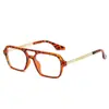 Nuevas Gafas de Sol Estilo Hot Girl Americano Dulce-Cool con Doble Puente Hueco, Gafas de Sol Estilo Aviador con Protección UV para Hombre
