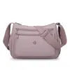 Bolsa Transversal de Ombro Multicamadas para Mulheres, Casual e Versátil, Bolsa de Lona Portátil de Grande Capacidade, Bolsa Pequena Leve Repelente à Água, Bolsa para o Dia a Dia