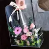 Cesta de Flores Portátil Flor Eterna, Regalo Acrílico para el Día de San Valentín Chino, Día de la Mujer, Día de la Madre, Navidad y Otras Ocasiones