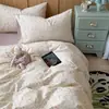 Juego de ropa de cama de cuatro piezas de algodón puro cepillado de grado materno e infantil, 60 hilos, 100% algodón, engrosado para otoño e invierno