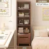 Estante de Armazenamento para Livros, Estante de Armazenamento de Chão para Sala de Estar, Armário Estreito para Espaços Pequenos ao Lado da Mesa, Armário Simples Contra a Parede, Estante de Livros para Casa