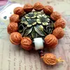 Suministrado directamente por el fabricante: Pulsera de Nogal con Dibujo de Dragón Qinling de un Solo Círculo, Cuentas de Oración Premium de Nogal 'Barriga de Pez Dorado' para Hombres y Mujeres