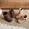 Botines Retro de Gamuza para Niña 2026 Otoño/Invierno Nuevos Botas Estilo Martin Suela Suave para Bebé Moda Estilo Coreano Botas para Niña Pequeña