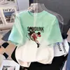 Camiseta de Manga Curta Estampada em Degradê para Meninos, Top de Verão Infantil, Soltinho, Versátil, Respirável, Roupa Infantil Estilo Coreano para Crianças Maiores