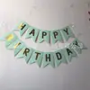 Bandeirola de Aniversário banner feliz aniversário letra dourada bandeirola rabo de peixe decoração banner suprimentos para layout de festa
