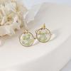 Aretes exquisitos de flor real de venta caliente transfronteriza resina gota pegamento joyería de flor seca aretes nomeolvides joyería artesanal al por mayor