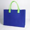 Bolso de Fieltro Casual de Moda con Bloques de Color Bolso Tote Bolsa de Compras Ecológica de Gran Capacidad Bolsa de Regalo