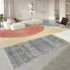 Alfombra de suelo para sofá de alta gama de lujo estilo crema antideslizante para sala de estar, ventanal, sin lavado, alfombra para mesita de noche de dormitorio