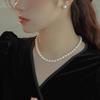 Collar de Perlas de Cristal Shijia Estilo Francés para Mujer Celebridad de Internet Lujo Ligero Estilo Coreano Alta Calidad 2024 Nueva Cadena Arthroid