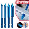 Vástago hexagonal cabeza inclinada taladro excéntrico de mano taladro eléctrico herramienta perforada cerámica hormigón vidrio broca triangular