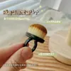 Nuevo Anillo Cepillo para Manicura Cerdas Suaves Cepillo de Tratamiento Mango Corto Suave Limpieza de Polvo Pulido Herramienta Cepillo para Polvo de Uñas