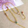 Corrente de Suéter Feminina Citrino Natural Corrente de Ouro Pingente de Jade DIY Pingente de Jade Calcedônia Pingente de Jade de Nicho Corda