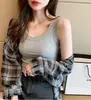 Camisola de algodón puro para verano para mujer, adecuada tanto para llevar debajo como por encima, corte ajustado, nueva versión coreana 2026, camisola de alta gama