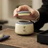 Mini Recipiente Criativo para Chá, Pote de Armazenamento, Mini Recipiente de Chá Cerâmico Vintage, Recipiente Doméstico Selado à Prova de Umidade para Chá Pu'Er