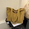 Bolso Tote de Pana Simple Nuevo Transfronterizo Bolso de Mujer para Viaje Diario de Gran Capacidad para Estudiantes Bolso de Mano de Hombro