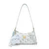 Bolsa de Ombro Elegante Estilo Dumpling Nova Moda Verão Transfronteiriça 2026 Simples Estilo Coreano com Estampa para o Trabalho Crossbody