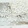 Perlas de Vidrio Imitación de Mitad de Cara Parches de Perla Planos 6-20mm Joyería DIY Accesorios Hechos a Mano Arte de Uñas Pegatinas de Perla
