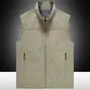 Chal de Color Sólido para Hombre Otoño Deportes al Aire Libre Simple Holgado Talla Grande Chal con Múltiples Bolsillos Chal Casual de Negocios Moderno