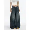 Pantalones vaqueros retro de pierna ancha para mujer, de cintura alta, nuevo estilo de verano, talla grande, corte holgado, adelgazantes, adecuados para cuerpo tipo pera, pantalones de pierna recta