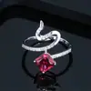 Anillo alternativo para mujer con forma de serpiente Han Feng, geométrico, con gema de diamante, anillo de temperamento, cruz para mujer, venta al por mayor de stock transfronterizo