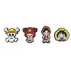 Nuevos dijes para zapatos de dibujos animados de One Piece transfronterizos, accesorios DIY para zapatos con agujeros, hebillas de zapatos de anime de dibujos animados, suministro directo de fábrica, en stock