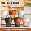 Taza de bambú con tapa, diseño vertical, de celebridad de Internet, de vidrio de paja de alto valor de color, para regalo, taza de café de oficina