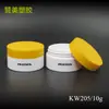 Suministro botella pequeña de crema 10g caja de crema redonda portátil latas vacías de muestra de plástico envases secundarios para cosméticos