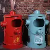 Bote de Basura de Hidrante de Incendio Creativo Retro Estilo Industrial Pie Grande Operado con Pedal Restaurante Arte de Hierro Contenedor Exterior Adornos Americanos Decorativos