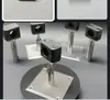 304 con cubierta antipolvo ajustable electrostático soporte para tubería de madera de haya placa cuadrada sala limpia abrazadera de plástico para tubería marco de soporte de acero inoxidable