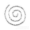 Collar de acero de titanio con anillo Mobius para hombre y mujer, con pieza trenzada sencilla y cadena de semillas de melón, cadena de lana de acero inoxidable.