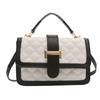 Bolso texturizado estilo coreano para mujer 2024 principios de primavera nuevo hilo de bordado Bolso de mujer estilo occidental bolso cruzado simple bolsa cuadrada pequeña de color contrastante