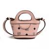 Bolsa Infantil Cartoon Ursinho Fofo Tendência Cool Retrô Portátil Cesta Pequena PU Menina Mini Bolsa Transversal Pai e Filho