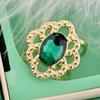Nueva Hebilla de Toalla de Seda Estilo Francés Flor de Taladro de Punto Decoración de Pedrería Hebilla de Gota de Aceite Esmeralda con Bufanda de Seda Traje de Regalo