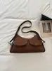 Bolsa HOBO retrô da moda para usar sob o braço para mulheres, nova bolsa de ombro de moda com bolso duplo e grande capacidade, bolsa versátil para o dia a dia