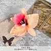 Kit de Accesorios de Materiales DIY para Flores Artificiales, Cabezas de Flores Serie Morada, Accesorios de Decoración de Cabezas de Flores Falsas para Boda, Ceremonia de Boda, Sala de Estar