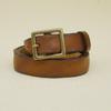 Cinto de primeira camada feminino feito à mão couro retrô casual versátil fivela de cobre cinto de couro de camada única 2,8 cm de largura