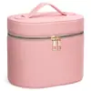Nova Bolsa de Maquiagem Elegante e de Alto Padrão, Tridimensional, Não Dobrável, Portátil, Bolsa de Higiene Pessoal de Viagem de Grande Capacidade, Bolsa de Armazenamento em PU, Bolsa Feminina