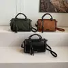 Bolso Boston Retro de Alta Gama Popular Transfronterizo para Mujer, Bolso de Hombro Cruzado Versátil con Borla, Bolso Portátil tipo Almohada