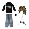 Roupas Modernas Infantis para Street Dance, Roupas de Jazz para Meninas, Conjuntos Infantis Estilo Hip-Hop, Roupas de Performance Hiphop para Meninos, Descolados e Bonitos