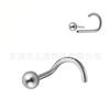 F136 Pin de Bola de Titanio Forma de 5 Forma de L Forma de 7 Uña para la Nariz Uña para el Labio Aleación de Titanio G23 Joyería para Perforación Anillo para la Nariz Septo Nasal