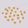 Broche Redondo Liso Chapado en Oro de 18 Quilates Hebilla de Posicionamiento Accesorios para Pulsera Colgante Collar Cuentas Conector Cierre Final